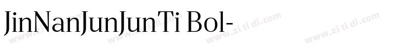 JinNanJunJunTi Bol字体转换
